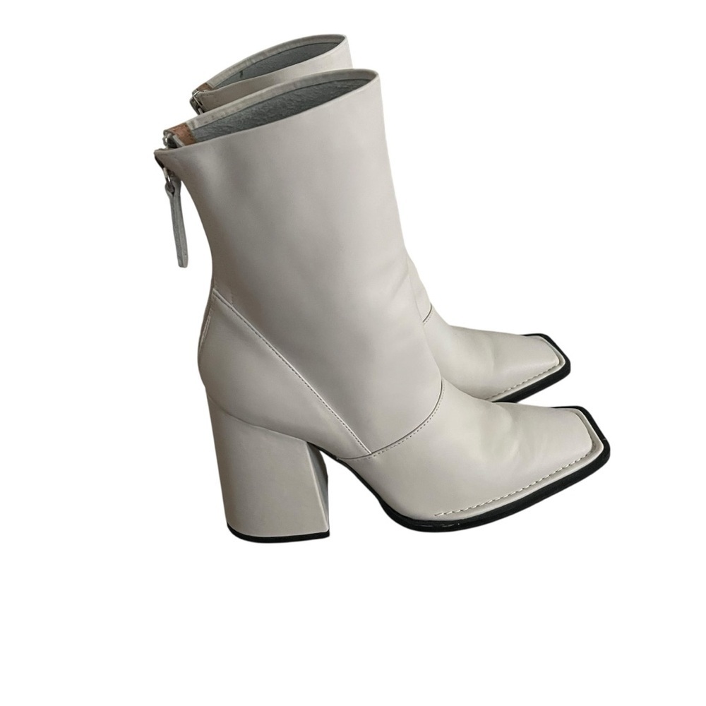 Alias Mae Eden Women's Leather Ankle Zip Block Heel Boots Size 7.5 - Picture 6 of 11